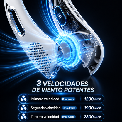 Ventilador de Cuello Portátil con Pantalla Digital Última generación